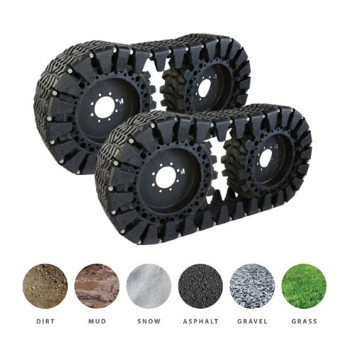 rubber tread wheels Grizzly RUBBER OTT™ Tracks 12x16.5 ( 12" ) Set