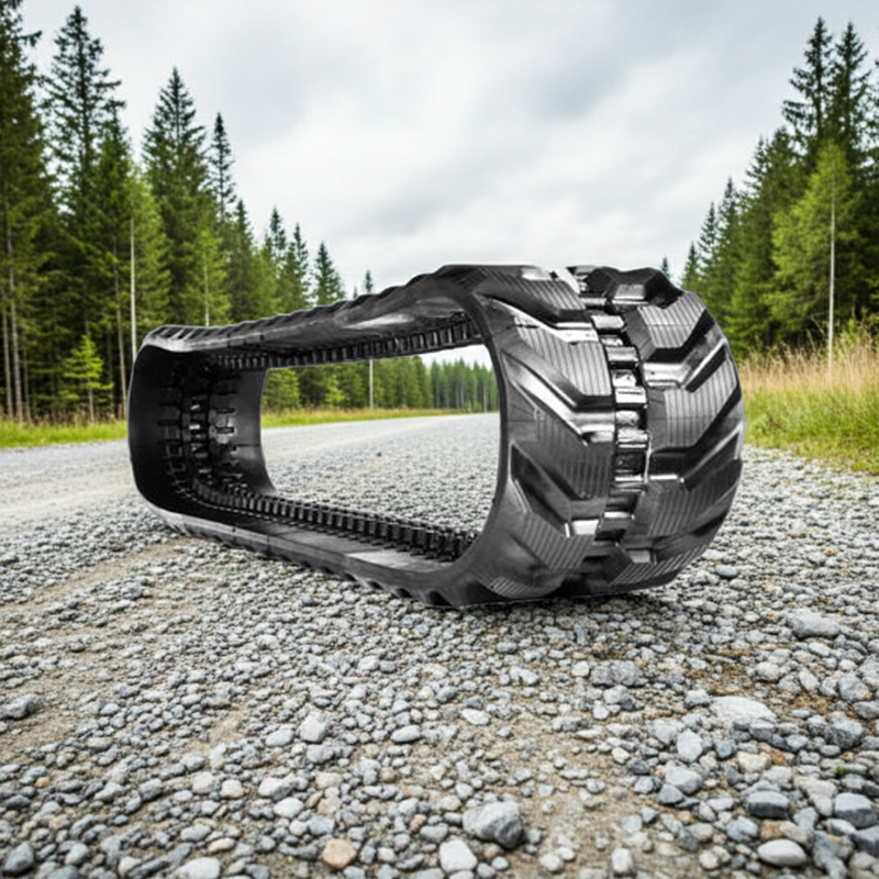 Rubber Tracks Warehouse CAT Rubber Track CAT 303.5E2CR Rubber Track 350x52.5x90 ( 14" ) Directional Block Pattern