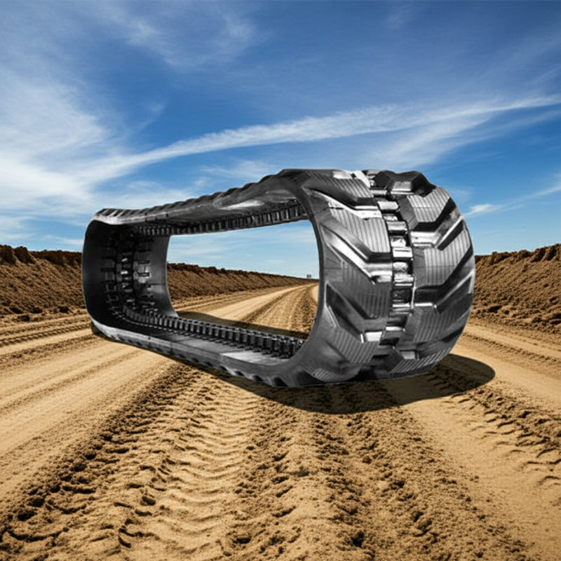 Rubber Tracks Warehouse CAT Rubber Track CAT 303.5E2CR Rubber Track 350x52.5x90 ( 14" ) Directional Block Pattern