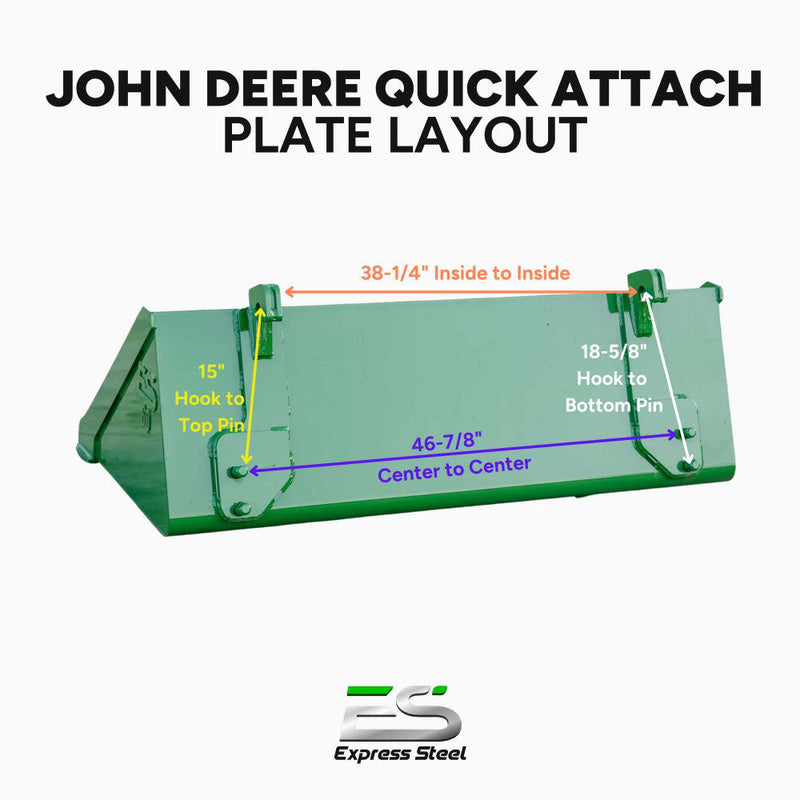 Express Steel Buckets Express Steel 72" John Deere Snow/ Mulch Bucket - ES-STSMB-0072-JDMG