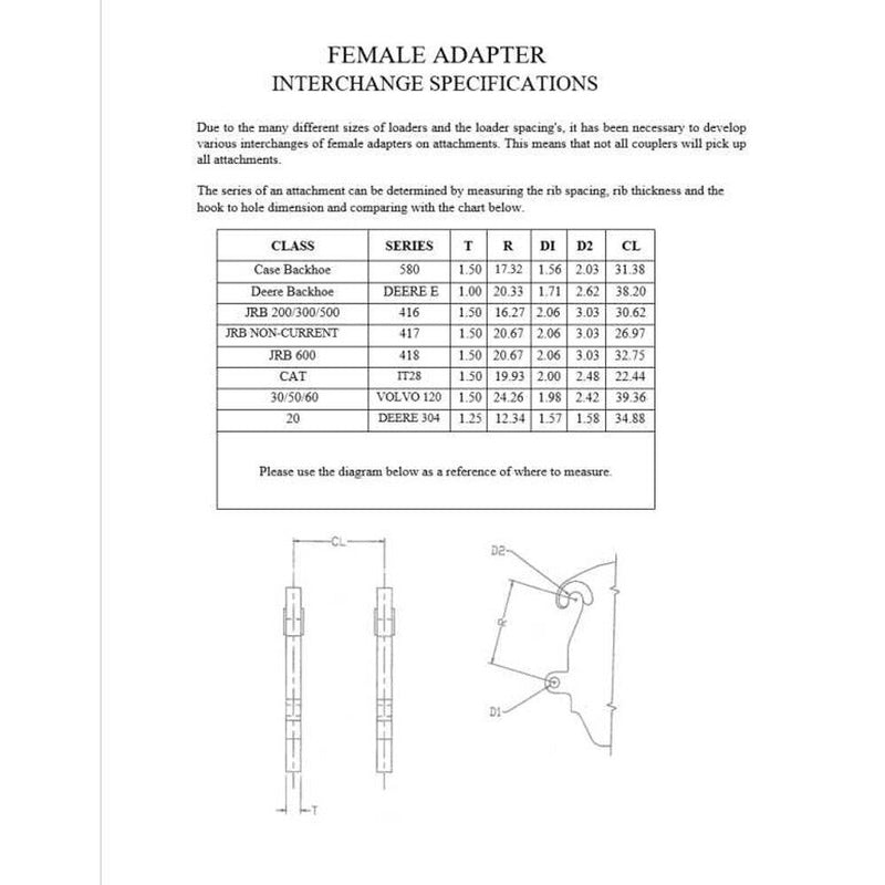 Express Steel Accessories Express Steel Deere 304 female adapter blanks - 136