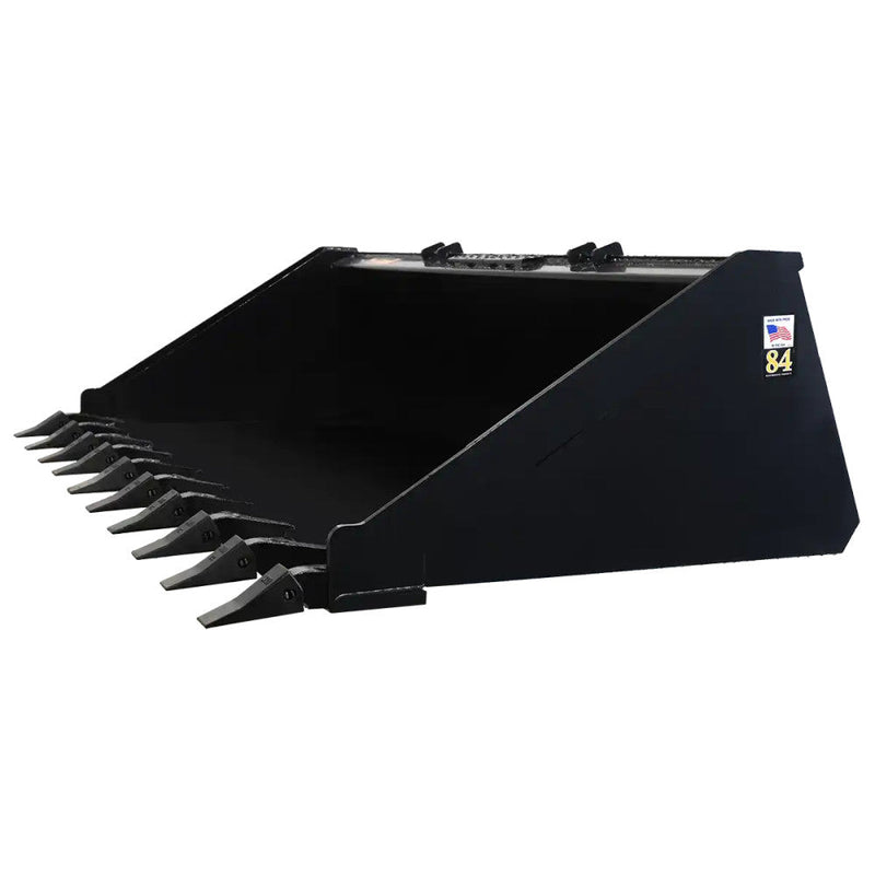 Tomahawk Buckets Tomahawk 84" Heavy Duty Low Profile Smooth Bucket with Teeth - 3089